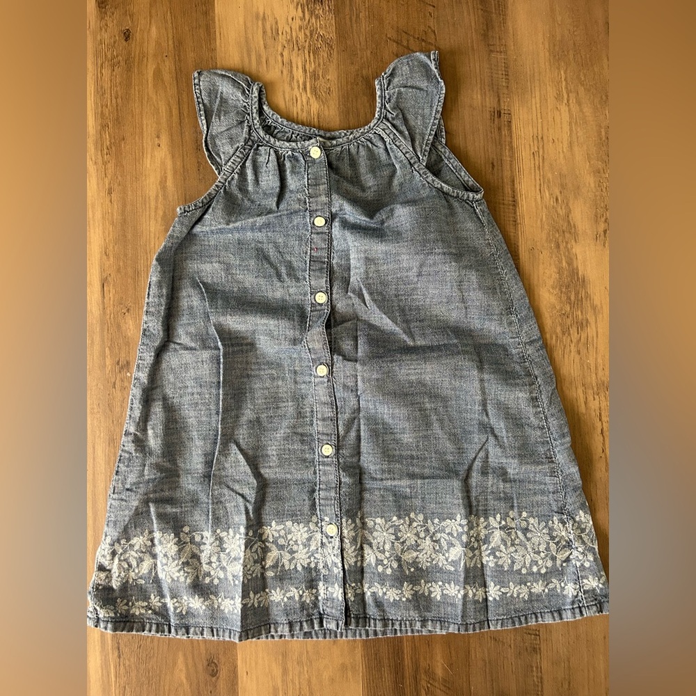 GAP Baby Blue Ruffled Collar Dress